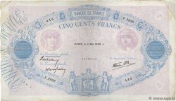 500 Francs BLEU ET ROSE modifié FRANKREICH  1938 F.31.10