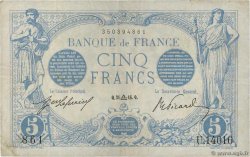 5 Francs BLEU FRANKREICH  1916 F.02.43 SS