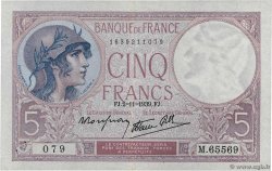 5 Francs FEMME CASQUÉE modifié FRANKREICH  1939 F.04.14 fVZ