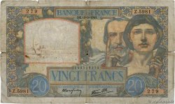 20 Francs TRAVAIL ET SCIENCE FRANCE  1941 F.12.18 F-