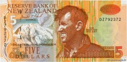 5 Dollars NEW ZEALAND  1992 P.177