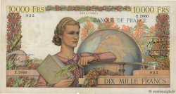 10000 Francs GÉNIE FRANÇAIS FRANKREICH  1952 F.50.57