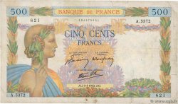 500 Francs LA PAIX FRANKREICH  1942 F.32.34 fS