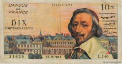 10 Nouveaux Francs RICHELIEU FRANCE  1960 F.57.12 pr.TB