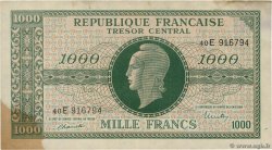 1000 Francs MARIANNE THOMAS DE LA RUE FRANCE  1945 VF.13.02 pr.TTB