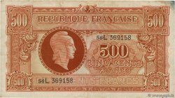 500 Francs MARIANNE fabrication anglaise FRANKREICH  1945 VF.11.01 fSS