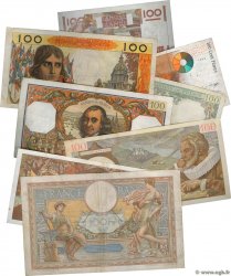 Lot 8 billets BdF : Les 100 Francs au XXe siècle FRANCE  1950 F.LOT pr.TTB
