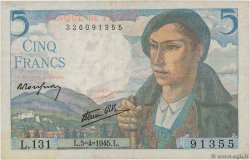 5 Francs BERGER FRANCE  1945 F.05.06
