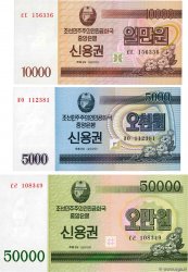 Lot de 3 billets Lot NORTH KOREA  2003 P.LOT