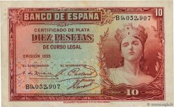 10 Pesetas SPAIN  1935 P.086a