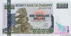 1000 Dollars ZIMBABUE  2003 P.12a FDC