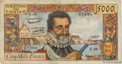 5000 Francs HENRI IV FRANKREICH  1958 F.49.05 S