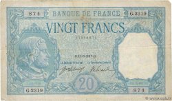 20 Francs BAYARD FRANCE  1917 F.11.02