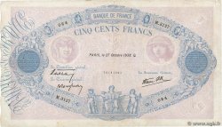 500 Francs BLEU ET ROSE modifié FRANCE  1938 F.31.21 TB+