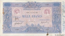 1000 Francs BLEU ET ROSE FRANCE  1916 F.36.30 TB+