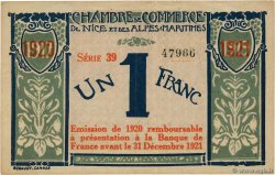 1 Franc FRANCE regionalismo y varios Nice 1917 JP.091.07 MBC