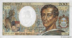 200 Francs MONTESQUIEU FRANCE  1983 F.70.03 SUP