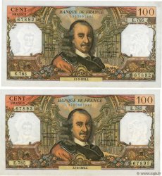 100 Francs CORNEILLE Consécutifs FRANCIA  1974 F.65.45 SC+