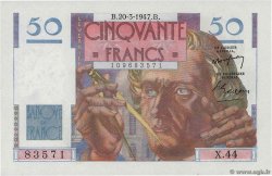 50 Francs LE VERRIER FRANCE  1947 F.20.07