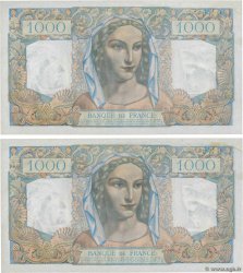 1000 Francs MINERVE ET HERCULE Consécutifs FRANCIA  1949 F.41.26 q.FDC