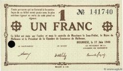 1 Franc FRANCE regionalismo y varios Mulhouse 1940 K.063