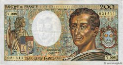 200 Francs MONTESQUIEU FRANKREICH  1981 F.70.01 fSS