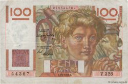 100 Francs JEUNE PAYSAN FRANCIA  1949 F.28.23 BC+