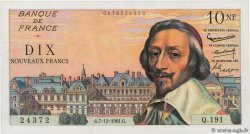 10 Nouveaux Francs RICHELIEU FRANCE  1961 F.57.16
