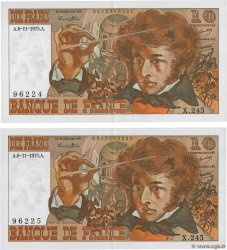 10 Francs BERLIOZ Consécutifs FRANCE  1975 F.63.14