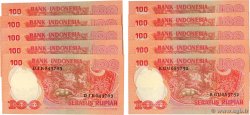 100 Rupiah Lot INDONESIA  1977 P.116 UNC