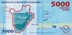 5000 Francs BURUNDI  2015 P.53 FDC