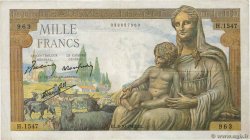 1000 Francs DÉESSE DÉMÉTER FRANKREICH  1942 F.40.08 fSS