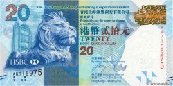 20 Dollars HONG KONG  2010 P.212a UNC