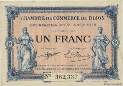 1 Franc FRANCE regionalism and various Dijon 1915 JP.053.04 VF