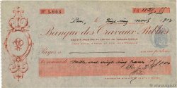 1125,55 Francs FRANCE regionalismo e varie Paris 1914 DOC.Chèque SPL