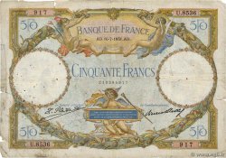 50 Francs LUC OLIVIER MERSON type modifié FRANCE  1931 F.16.02 pr.B