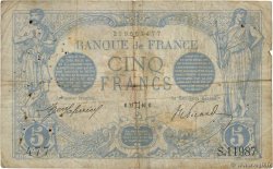 5 Francs BLEU FRANKREICH  1916 F.02.39