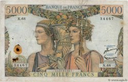 5000 Francs TERRE ET MER FRANCIA  1951 F.48.05 q.BB