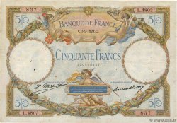 50 Francs LUC OLIVIER MERSON FRANCIA  1929 F.15.03 MB