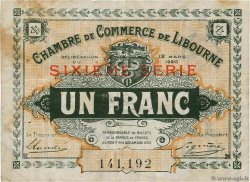 1 Franc FRANCE Regionalismus und verschiedenen Libourne 1920 JP.072.30 S