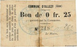 25 Centimes FRANCE régionalisme et divers Ollezy 1916 JP.02-1714