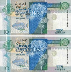 10 Rupees Consécutifs SEYCHELLES  1998 P.36a pr.NEUF