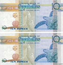 10 Rupees Consécutifs SEYCHELLES  1998 P.36a q.FDC