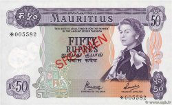 50 Rupees Spécimen MAURITIUS  1967 P.33cs