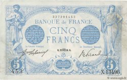 5 Francs BLEU FRANCIA  1916 F.02.42 EBC