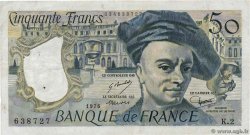 50 Francs QUENTIN DE LA TOUR FRANCIA  1976 F.67.01 BC+