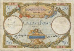 50 Francs LUC OLIVIER MERSON FRANCE  1929 F.15.03