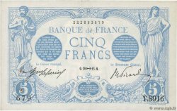 5 Francs BLEU FRANCE  1915 F.02.33 VF+