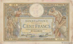 100 Francs LUC OLIVIER MERSON type modifié FRANCIA  1938 F.25.15 BC+