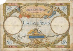 50 Francs LUC OLIVIER MERSON type modifié FRANKREICH  1933 F.16.04 fSGE